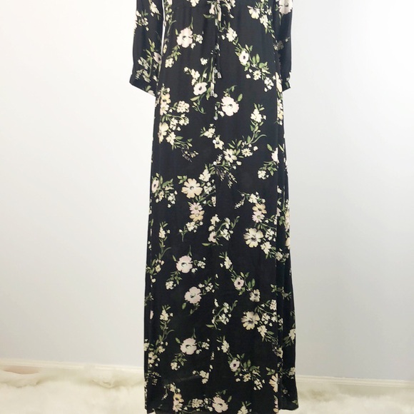 Lovestictch Maxi Dress Black 3/4 Sleeve Small - Picture 3 of 7